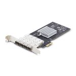 StarTech.com Scheda di rete SFP GbE a 4 porte, PCIe 2.0 x2 (compatibile x4, x8, x16), Controller Intel I350-AM4 4x 1GbE