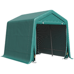 Outsunny Tendone Garage per Auto, Moto e Attrezzi in Metallo e Tessuto PE, 240x200x202cm, Verde