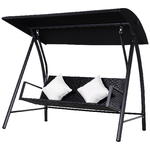 Outsunny-Dondolo-Polyrattan-da-Giardino-a-3-posti-2-Cuscini-e-Baldacchino-Ferro-Verniciato-a-Polvere-Tetto-Idrorepellente-Cuscini-Sfoderabili-198x124x179cm-360kg