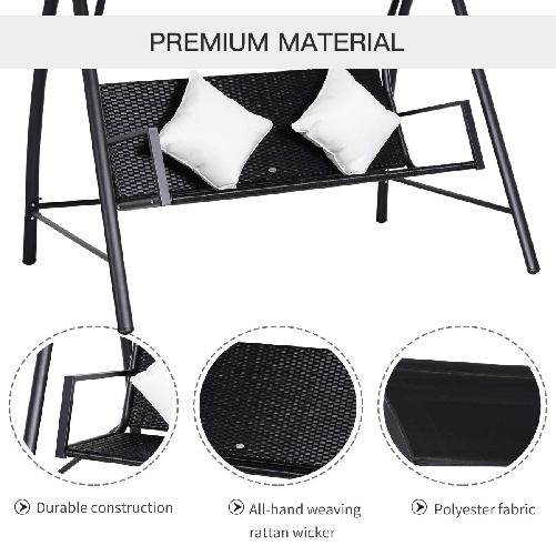Outsunny-Dondolo-Polyrattan-da-Giardino-a-3-posti-2-Cuscini-e-Baldacchino-Ferro-Verniciato-a-Polvere-Tetto-Idrorepellente-Cuscini-Sfoderabili-198x124x179cm-360kg