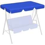 Outsunny Tettuccio di Ricambio per Dondolo in Poliestere con Protezione UV50+, 192x144cm, Blu