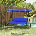 Outsunny-Tettuccio-di-Ricambio-per-Dondolo-in-Poliestere-con-Protezione-UV50--192x144cm-Blu