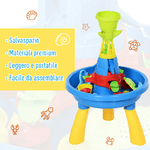 HOMCOM-Playset-Tavolino-Acqua-e-Sabbia-per-Bambini-con-21-Accessori-Set-Giocattoli-Tavolo-Acquatico-da-Spiaggia-ed-Esterni-in-PP-46x46x72-cm