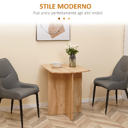 HOMCOM-Tavolo-da-Pranzo-Pieghevole-Salvaspazio-in-Legno-90x60x74cm-Quercia