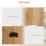 HOMCOM-Tavolo-da-Pranzo-Pieghevole-Salvaspazio-in-Legno-90x60x74cm-Quercia