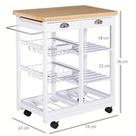 HOMCOM-Carrello-da-Cucina-con-Cassetti-e-Portabottiglie-Legno-e-Bianco