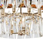 Lampadario-Contemporaneo-Puntes-Metallo-Oro-12-Luci-Diffusori-Vetro