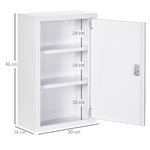 kleankin-Armadietto-Medicinali-a-3-Ripiani-in-Acciaio-Inox-con-2-Chiavi-e-Montaggio-a-Parete-30x14x46-cm-Bianco