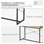 HOMCOM-Tavolo-Consolle-in-Legno-e-Metallo-Nero-con-2-Cassetti-per-Ingresso