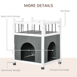 PawHut-Casetta-per-Gatti-da-Esterni-con-2-Ingressi-2-Gradini-e-1-Balcone-Cuccia-per-Gatti-in-Legno-d-Abete-60x46x65-cm-Grigia