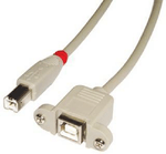 Lindy-31801-cavo-USB-1-m-USB-2.0-USB-B-Grigio--USB-2.0-cable-type-B-B---extension-light-grey-1m---Warranty-120M-