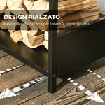 Outsunny-Scaffale-Portalegna-da-Esterno-e-Interno-in-Acciaio-con-Base-Rialzata-39x35x76cm-Nero