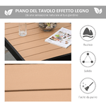 Outsunny-Tavolo-da-Giardino-per-4-Persone-in-Alluminio-e-Plastica-Nero-e-Color-Legno