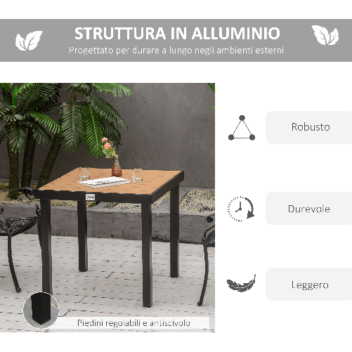 Outsunny-Tavolo-da-Giardino-per-4-Persone-in-Alluminio-e-Plastica-Nero-e-Color-Legno