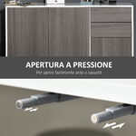 HOMCOM-Mobiletto-Armadietto-Multiuso-per-Soggiorno-Cucina-Ufficio-2-Cassetti-e-2-Armadietti-con-Apertura-a-Pressione-Grigio