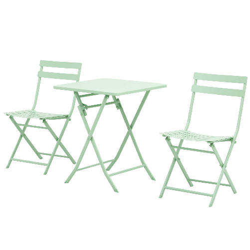 Outsunny-Set-Tavolo-e-Sedie-da-Giardino-ed-Esterno-in-Metallo-Verde-Set-da-3-Pezzi-Pieghevole-e-Salvaspazio