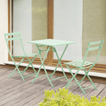 Outsunny-Set-Tavolo-e-Sedie-da-Giardino-ed-Esterno-in-Metallo-Verde-Set-da-3-Pezzi-Pieghevole-e-Salvaspazio