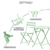 Outsunny-Set-Tavolo-e-Sedie-da-Giardino-ed-Esterno-in-Metallo-Verde-Set-da-3-Pezzi-Pieghevole-e-Salvaspazio