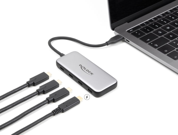 Delock-Hub-USB-Type-C-USB-da-10-Gbps-con-4-prese-USB-Type-C-e-PD-85-watt