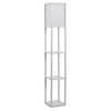 HOMCOM-Lampada-da-Terra-con-3-Mensole-Integrate-Attacco-E27-Potenza-40W-Arredamento-Moderno-in-MDF-26x26x160cm-Bianco
