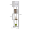 HOMCOM-Lampada-da-Terra-con-3-Mensole-Integrate-Attacco-E27-Potenza-40W-Arredamento-Moderno-in-MDF-26x26x160cm-Bianco