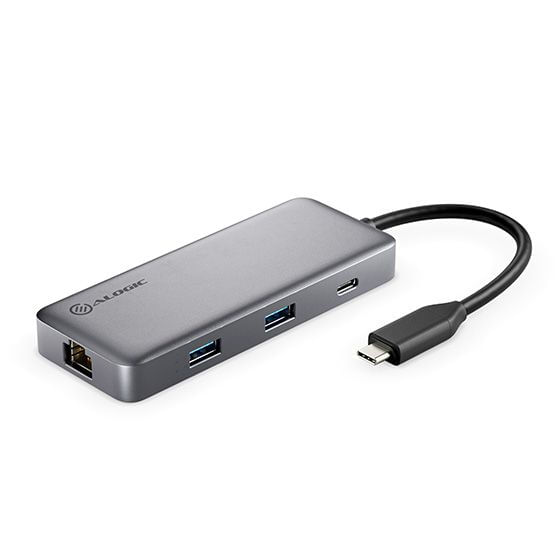 ALOGIC-SPARK-USB-tipo-C-Grigio--USB-4-SPARK-6-IN-1-HUB---WITH---8K-HDMI-