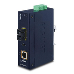 PLANET IP30 Industrial 10/100/1000BAS convertitore multimediale di rete 1000 Mbit/s Blu