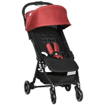 HOMCOM Passeggino per Bambini 0-36 Mesi con Tettuccio, Design Pieghevole e Cesto Portaoggetti, 128x58x106 cm, Rosso e Nero