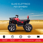 HOMCOM-Quad-per-Bambini-Elettrico-12V-con-Fari-e-Batteria-Ricaricabile-Eta-3-5-Anni-100x65x73cm-Rosso