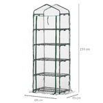 Outsunny-Mini-Serra-da-Giardino-e-Terrazza-per-Piante-a-5-Ripiani-in-Acciaio-con-Copertura-in-PVC-69x49x193-cm-Verde