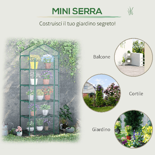 Outsunny-Mini-Serra-da-Giardino-e-Terrazza-per-Piante-a-5-Ripiani-in-Acciaio-con-Copertura-in-PVC-69x49x193-cm-Verde