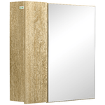 kleankin-Mobile-da-bagno-con-Specchio-e-4-Ripiani-interni-in-truciolato-60x15x60cm-color-Legno