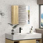 kleankin-Mobile-da-bagno-con-Specchio-e-4-Ripiani-interni-in-truciolato-60x15x60cm-color-Legno