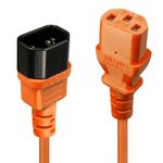 Lindy 30473 cavo di alimentazione Nero Arancione 05 m Accoppiatore C14 Accoppiatore C13 (0.5M IEC EXTENSION - CABLE IEC