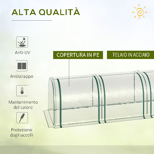 Outsunny-Serra-a-Tunnel-in-PVC-Trasparente-e-Acciaio-con-Porte-a-Cerniera-295x100x80-cm