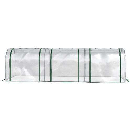 Outsunny-Serra-a-Tunnel-in-PVC-Trasparente-e-Acciaio-con-Porte-a-Cerniera-295x100x80-cm