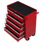 HOMCOM-Carrello-Porta-Utensili-con-5-Cassetti-Serratura-2-Chiavi-e-Manubrio-Parete-Smontabile-2-Ruote-con-Freno-in-Lamiera-d-Acciaio-EVA-Rosso-675x33x77cm