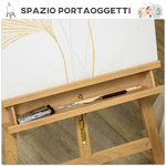 Vinsetto-Cavalletto-per-Pittura-Pieghevole-in-Faggio-con-Altezza-e-Angolazione-Regolabile-65x110x180-235-cm