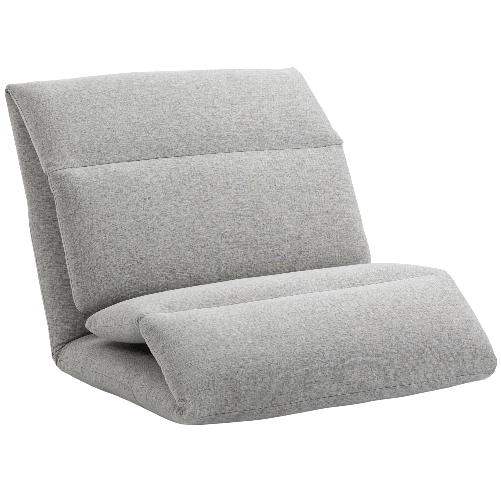 Poltrona Relax Reclinabile con Pouf Poggiapiedi in Velluto a Costine Grigio