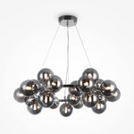 Lampadario-Contemporaneo-Dallas-Metallo-Cromo-25-Luci-Diffusori-FumA-