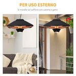 Outsunny-Lampada-Riscaldante-per-Esterni-con-Luce-LED-2-Livelli-di-Potenza-e-Telecomando---Nero