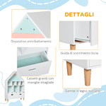 HOMCOM-Libreria-Scaffale-Portagiochi-per-Cameretta-Bimbi-con-Mensole-a-Cubi-Bianca-Azzurra-e-Rosa