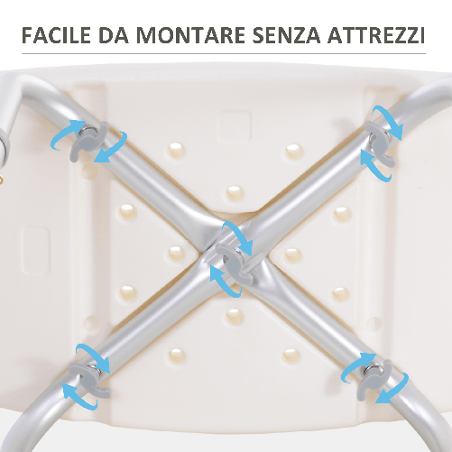 HOMCOM-Sgabello-Sedile-Sedia-per-Doccia-Bagno-Antiscivolo-Altezza-Regolabile
