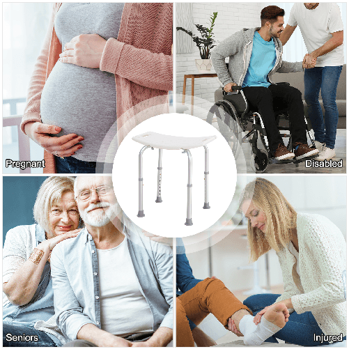 HOMCOM-Sgabello-Sedile-Sedia-per-Doccia-Bagno-Antiscivolo-Altezza-Regolabile