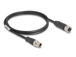 Delock-M12-Kabel-X-kodiert-8-Pin-Stecker-zu-Buchse-PVC-1-m--80860-