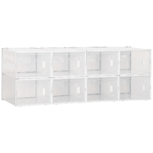 HOMCOM Mobile Scarpiera Modulare Salvaspazio, 8 Cubi 28x36x21 cm in Plastica  PP, Bianco - PagineGialle Shop