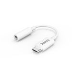 Hama USB Type-C Male to 3.5mm Jack Female Adapter White