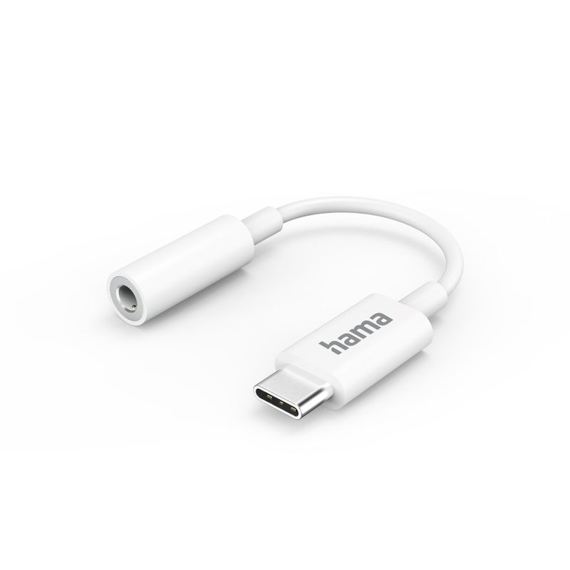 Hama-USB-Type-C-Male-to-3.5mm-Jack-Female-Adapter-White