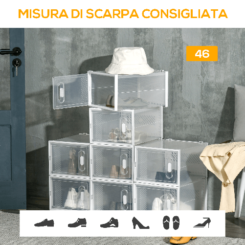 HOMCOM-Mobile-Scarpiera-Modulare-Salvaspazio-8-Cubi-28x36x21-cm-in-Plastica-PP-Bianco