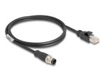 Delock-M12-Kabel-D-kodiert-4-Pin-Stecker-zu-RJ45-PVC-1-m--80850-